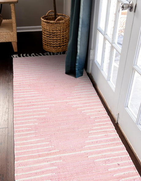 Rose 2' 2 x 6' 1 Chindi Cotton Runner Area Rug Interior Design Home Decor Carpet Mat for Sale at Rug Engine