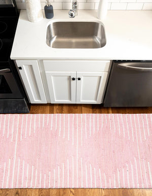 Rose 3' x 13' 1 Chindi Cotton Runner Rug