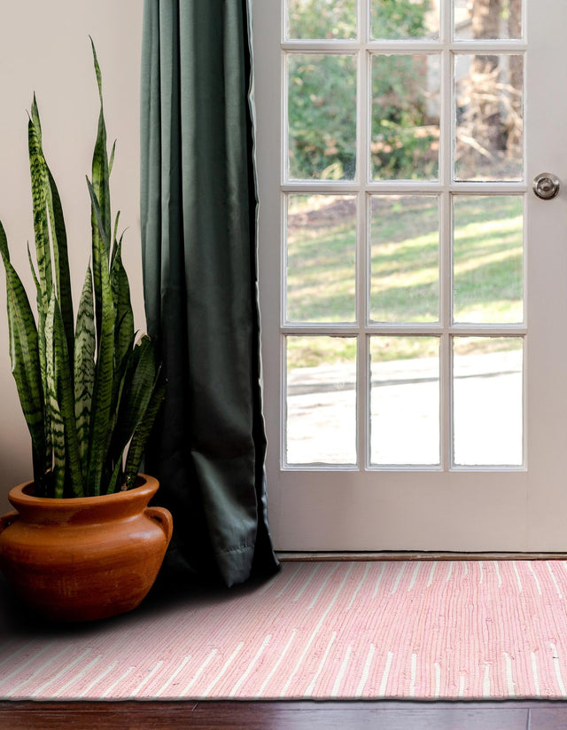 Rose 3' x 13' 1 Chindi Cotton Runner Rug