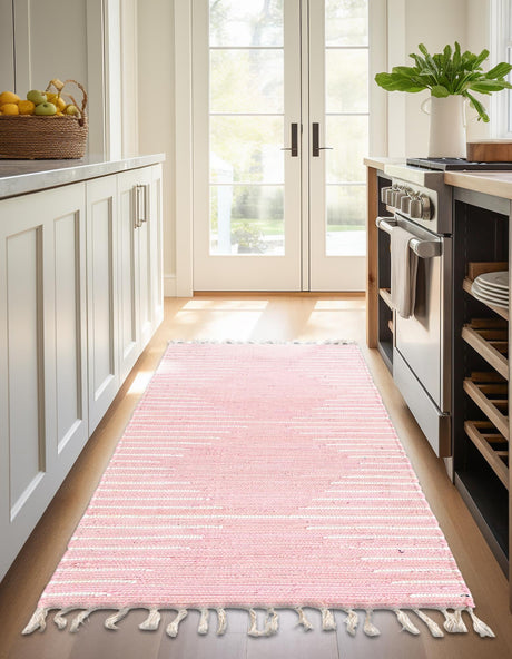 Rose 2' 11 x 16' 1 Chindi Cotton Runner Area Rug Interior Design Home Decor Carpet Mat for Sale at Rug Engine