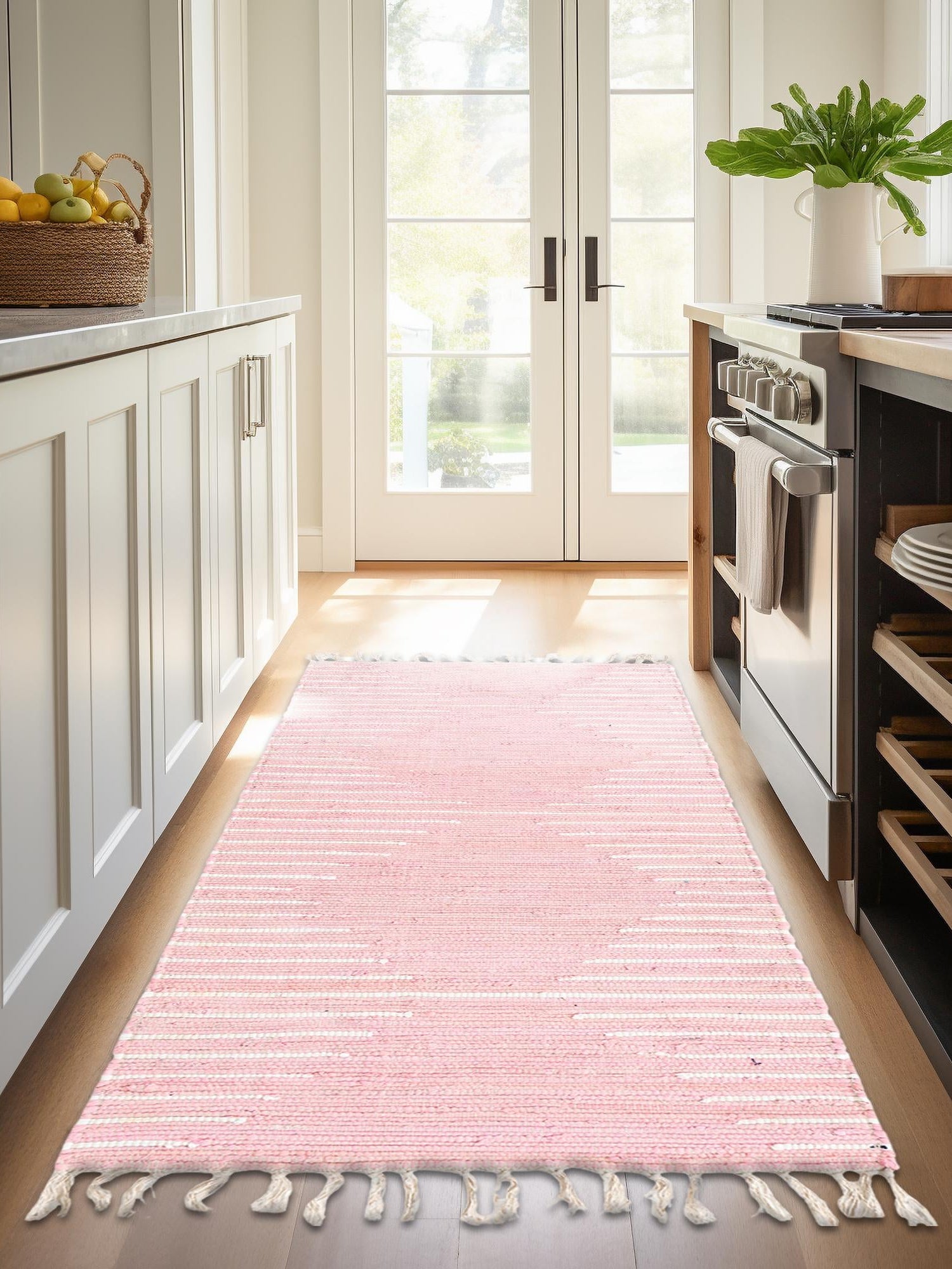 Rose 2' x 8' Chindi Cotton Runner Area Rug Interior Design Home Decor Carpet Mat for Sale at Rug Engine