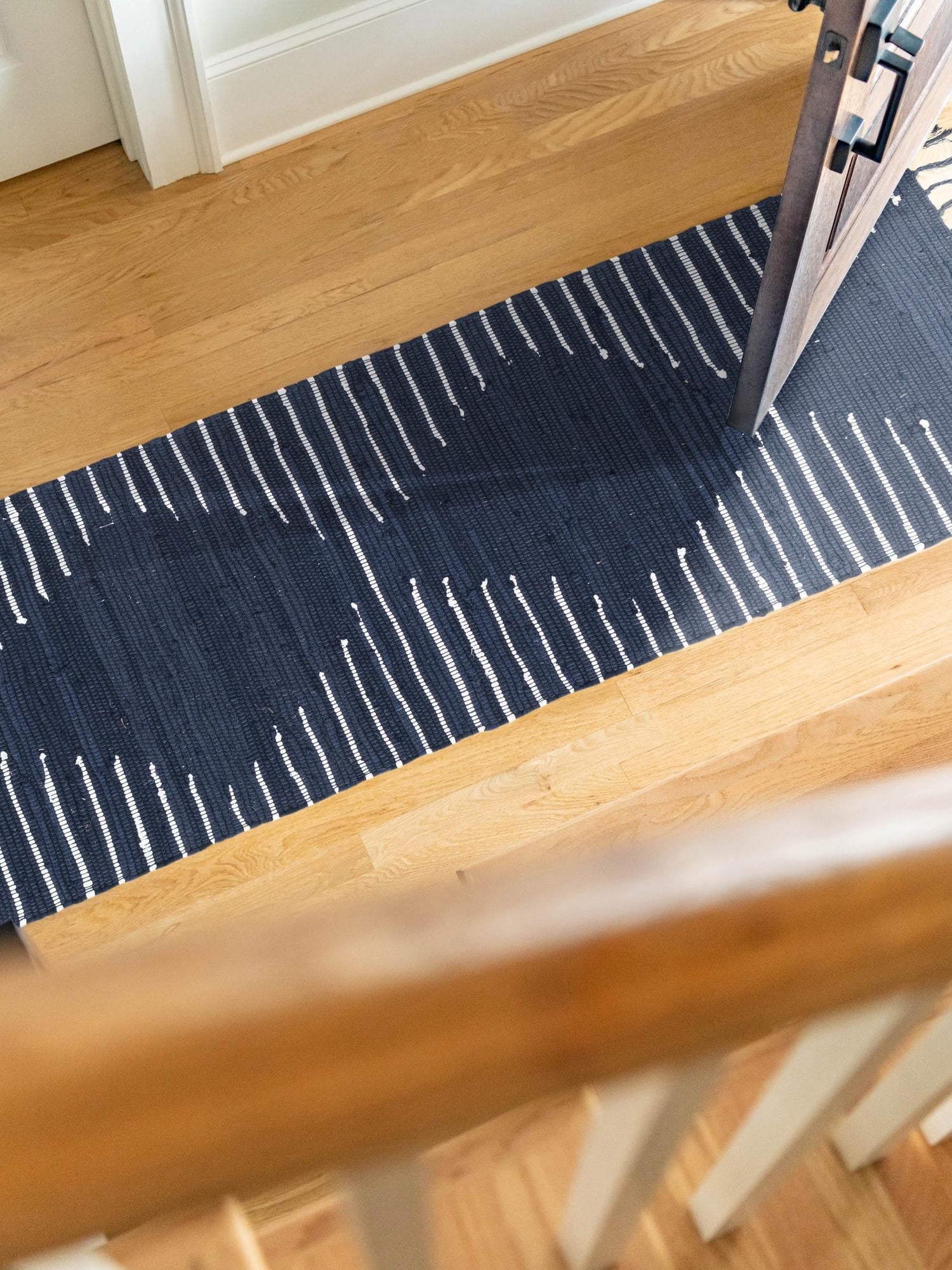 Navy Blue 2' x 8' Chindi Cotton Runner Area Rug Interior Design Home Decor Carpet Mat for Sale at Rug Engine