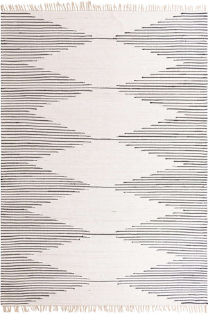 White 10' x 14' 1 Chindi Cotton Rectangle Rug