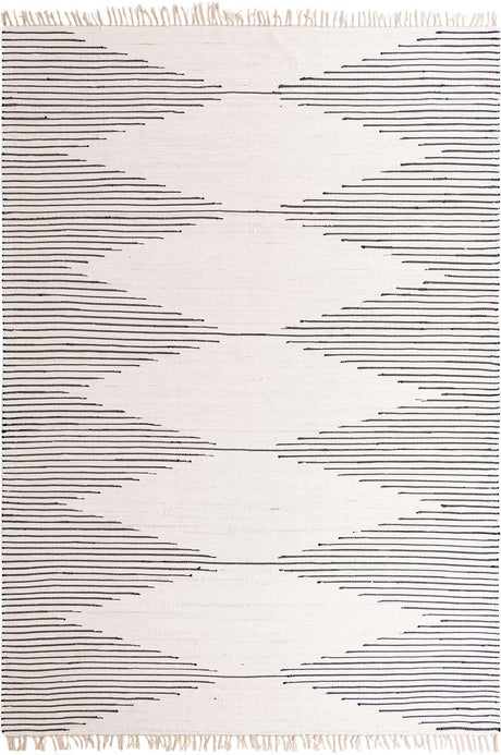 White 10' x 14' 1 Chindi Cotton Rectangle Rug