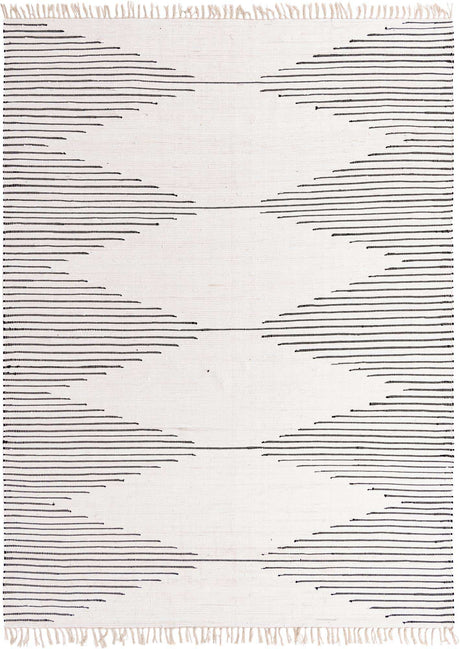 White 9' x 12' Chindi Cotton Rectangle Rug