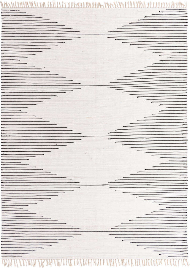 White 9' x 12' Chindi Cotton Rectangle Rug