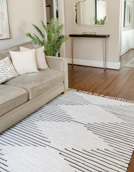 White 10' x 14' 1 Chindi Cotton Rectangle Area Rug Interior Design Home Decor Carpet Mat for Sale at Rug Engine