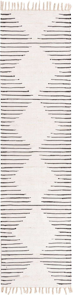 White 3' x 10' Chindi Cotton Runner Rug