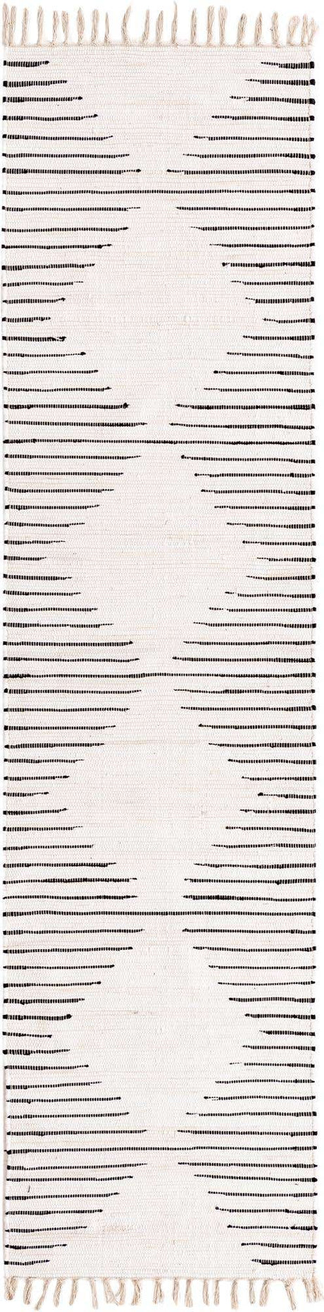 White 3' x 10' Chindi Cotton Runner Rug