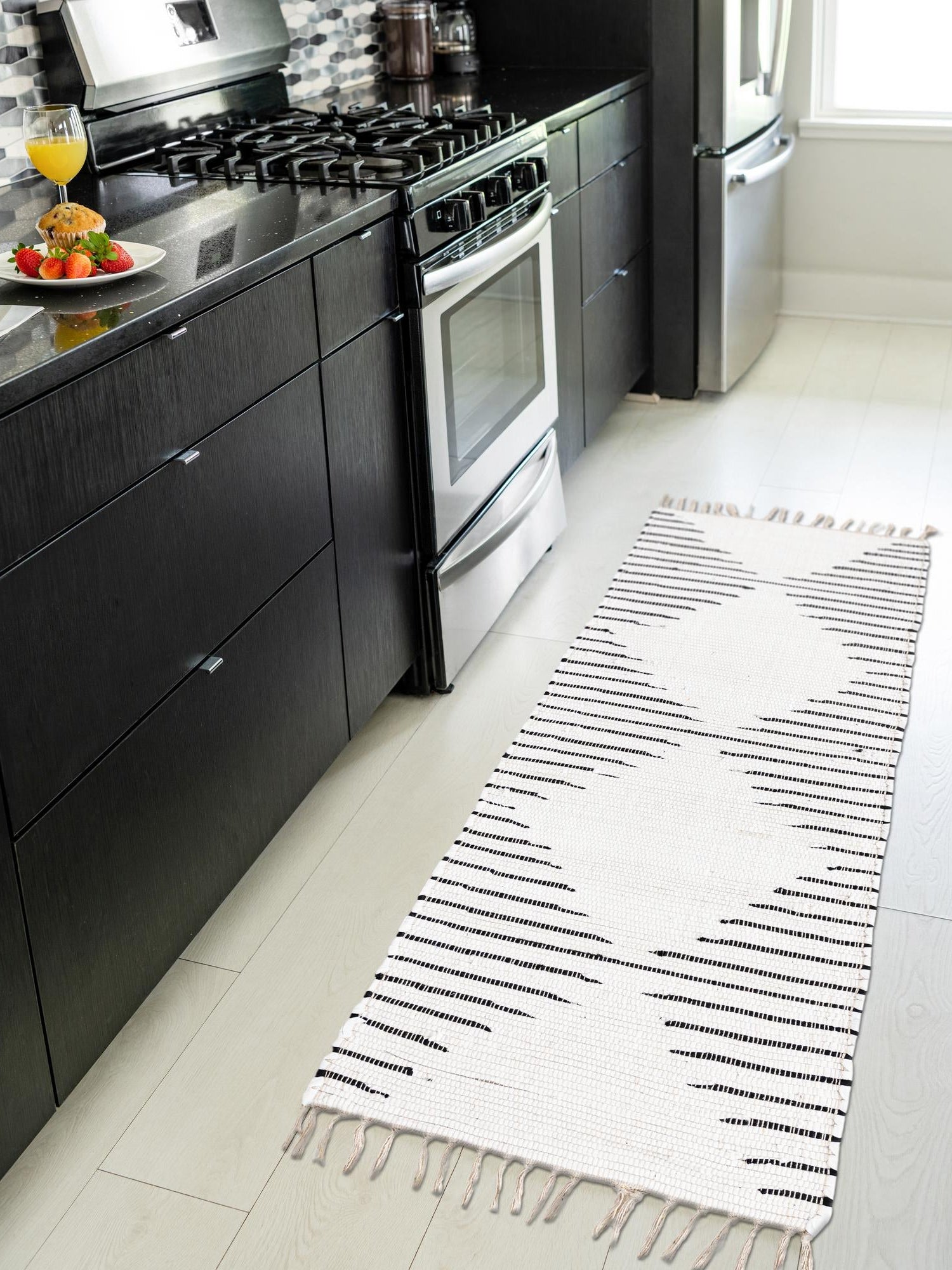 White 2' x 8' Chindi Cotton Runner Area Rug Interior Design Home Decor Carpet Mat for Sale at Rug Engine