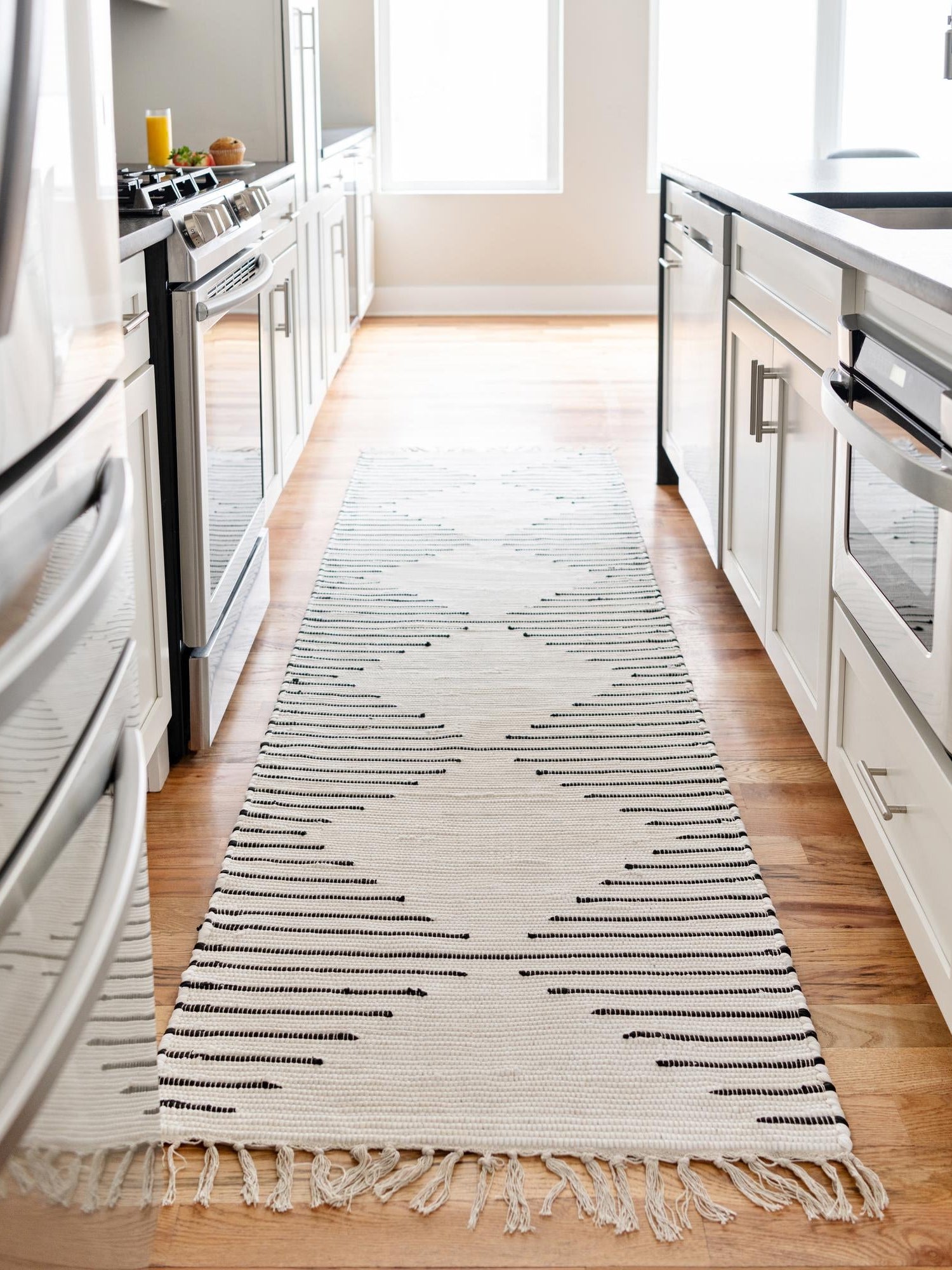 White 2' x 8' Chindi Cotton Runner Area Rug Interior Design Home Decor Carpet Mat for Sale at Rug Engine