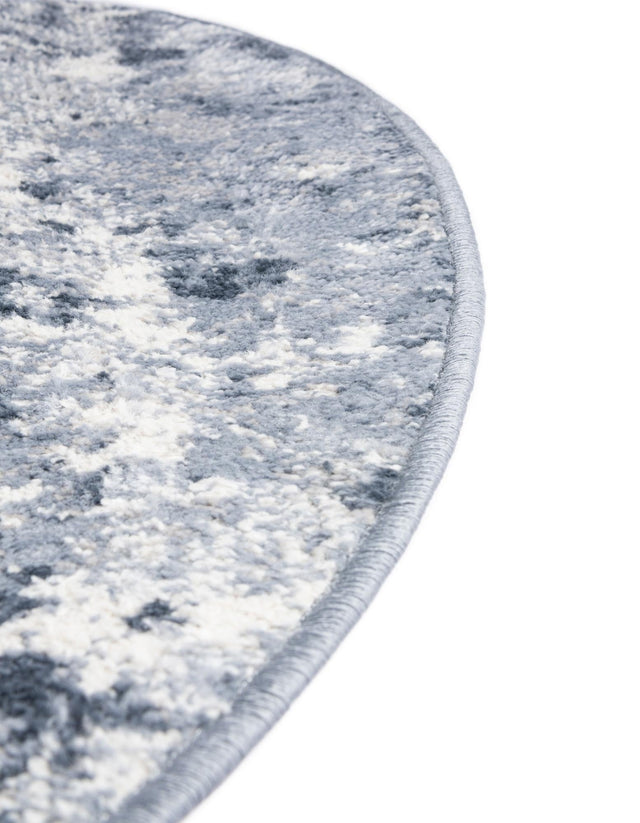Vintage Blue 4' 1 x 6' 1 Eos Oval Area Rug 100% Polypropylene Stain Resistant Carpet With Cotton Backing Marbled Design for Living, Dining Room, Office for Sale at Rug Engine