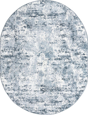 Vintage Blue 8' x 10' Eos Oval Area Rug 100% Polypropylene Stain Resistant Carpet With Cotton Backing Marbled Design for Living, Dining Room, Office for Sale at Rug Engine