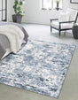 Vintage Blue 3' x 5' 3 Eos Rectangle Area Rug 100% Polypropylene Stain Resistant Carpet With Cotton Backing Marbled Design for Living, Dining Room, Office for Sale at Rug Engine
