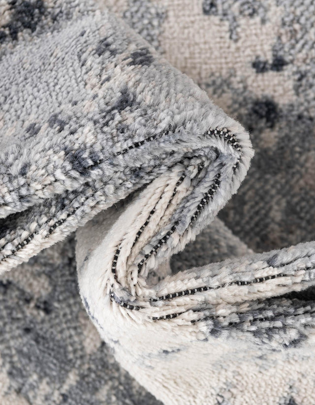 Vintage Blue 4' 1 x 6' 1 Eos Rectangle Area Rug 100% Polypropylene Stain Resistant Carpet With Cotton Backing Marbled Design for Living, Dining Room, Office for Sale at Rug Engine