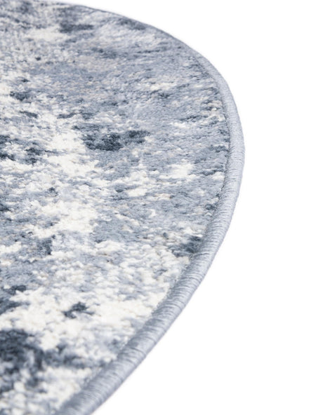 Vintage Blue 5' x 5' Eos Round Area Rug 100% Polypropylene Stain Resistant Carpet With Cotton Backing Marbled Design for Living, Dining Room, Office for Sale at Rug Engine
