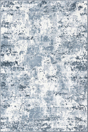 Vintage Blue 4' 1 x 6' 1 Eos Rectangle Area Rug 100% Polypropylene Stain Resistant Carpet With Cotton Backing Marbled Design for Living, Dining Room, Office for Sale at Rug Engine