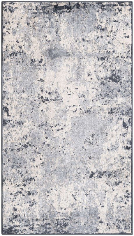Vintage Blue 3' x 5' 3 Eos Rectangle Area Rug 100% Polypropylene Stain Resistant Carpet With Cotton Backing Marbled Design for Living, Dining Room, Office for Sale at Rug Engine