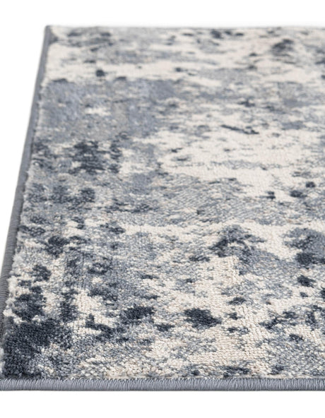Vintage Blue 2' 7 x 12' Eos Runner Area Rug 100% Polypropylene Stain Resistant Carpet With Cotton Backing Marbled Design for Living, Dining Room, Office for Sale at Rug Engine