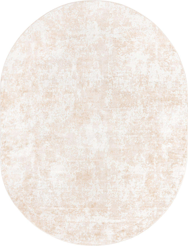 Sand 8' x 10' Eos Oval Area Rug 100% Polypropylene Stain Resistant Carpet With Cotton Backing Marbled Design for Living, Dining Room, Office for Sale at Rug Engine