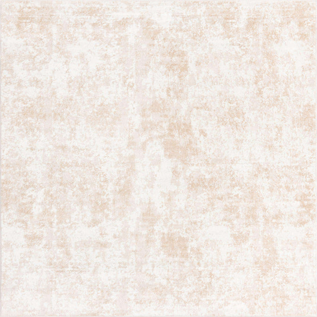 Sand 7' 10 x 7' 10 Eos Square Area Rug 100% Polypropylene Stain Resistant Carpet With Cotton Backing Marbled Design for Living, Dining Room, Office for Sale at Rug Engine
