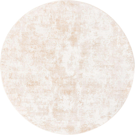 Sand 7' x 7' Eos Round Area Rug 100% Polypropylene Stain Resistant Carpet With Cotton Backing Marbled Design for Living, Dining Room, Office for Sale at Rug Engine