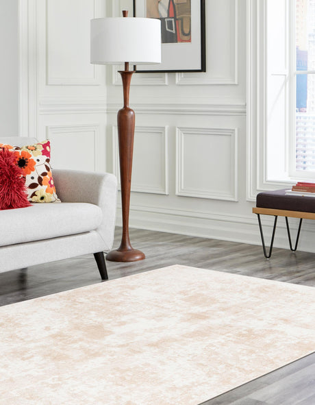 Sand 5' x 8' Eos Rectangle Area Rug 100% Polypropylene Stain Resistant Carpet With Cotton Backing Marbled Design for Living, Dining Room, Office for Sale at Rug Engine