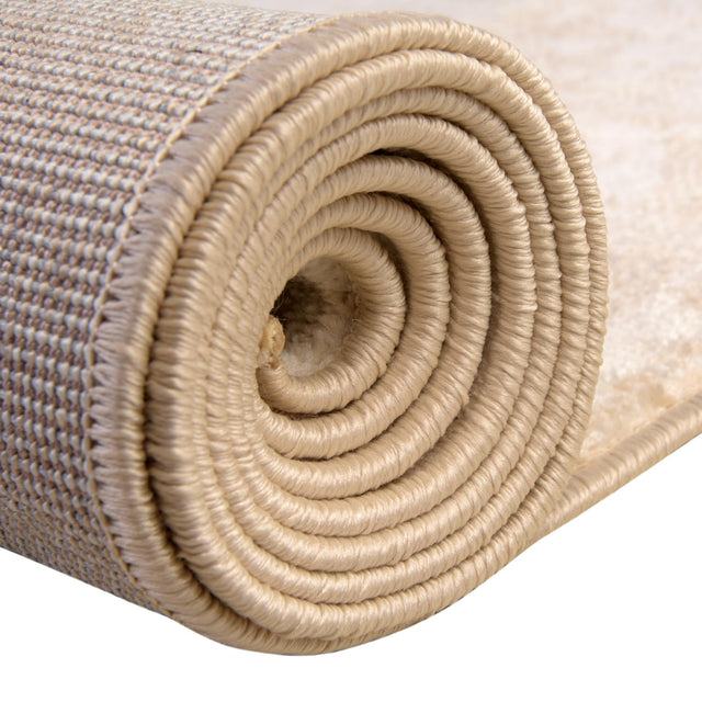 Sand 7' 1 x 10' Eos Rectangle Area Rug 100% Polypropylene Stain Resistant Carpet With Cotton Backing Marbled Design for Living, Dining Room, Office for Sale at Rug Engine