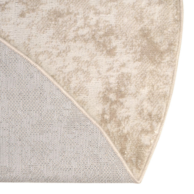 Sand 7' x 7' Eos Round Area Rug 100% Polypropylene Stain Resistant Carpet With Cotton Backing Marbled Design for Living, Dining Room, Office for Sale at Rug Engine