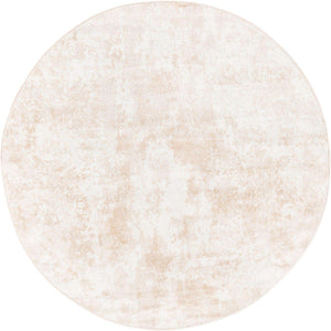 Sand 5' x 5' Eos Round Area Rug 100% Polypropylene Stain Resistant Carpet With Cotton Backing Marbled Design for Living, Dining Room, Office for Sale at Rug Engine