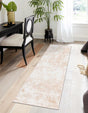Sand 2' 7 x 10' Eos Runner Area Rug 100% Polypropylene Stain Resistant Carpet With Cotton Backing Marbled Design for Living, Dining Room, Office for Sale at Rug Engine