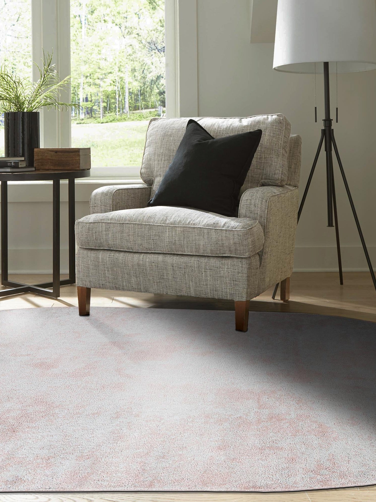 Carnation Pink 5' 3 x 8' Eos Oval Area Rug 100% Polypropylene Stain Resistant Carpet With Cotton Backing Marbled Design for Living, Dining Room, Office for Sale at Rug Engine