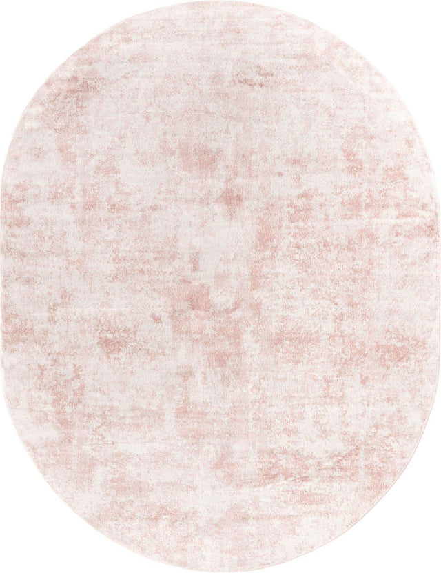 Carnation Pink 8' x 10' Eos Oval Area Rug 100% Polypropylene Stain Resistant Carpet With Cotton Backing Marbled Design for Living, Dining Room, Office for Sale at Rug Engine