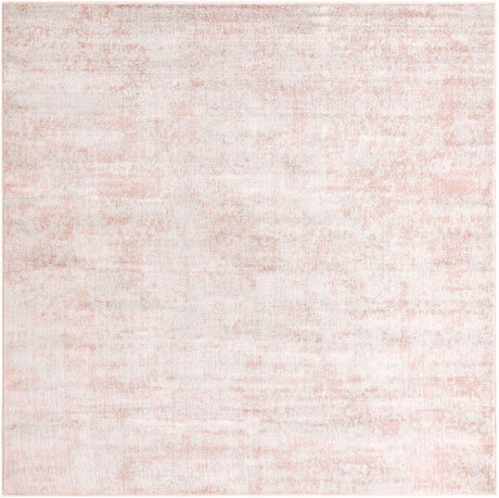 Carnation Pink 7' 10 x 7' 10 Eos Square Area Rug 100% Polypropylene Stain Resistant Carpet With Cotton Backing Marbled Design for Living, Dining Room, Office for Sale at Rug Engine