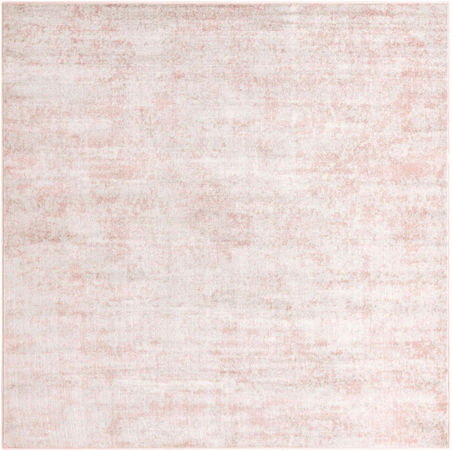 Carnation Pink 7' 10 x 7' 10 Eos Square Area Rug 100% Polypropylene Stain Resistant Carpet With Cotton Backing Marbled Design for Living, Dining Room, Office for Sale at Rug Engine