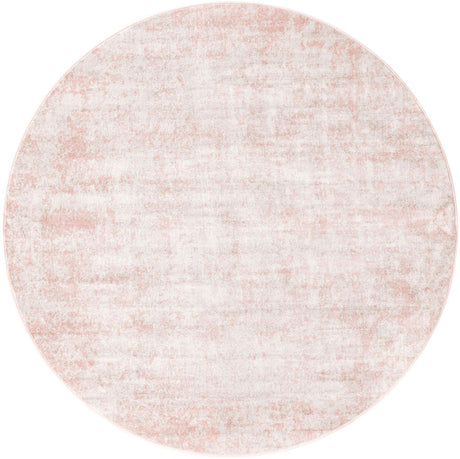 Carnation Pink 7' 1 x 7' 1 Eos Round Area Rug 100% Polypropylene Stain Resistant Carpet With Cotton Backing Marbled Design for Living, Dining Room, Office for Sale at Rug Engine