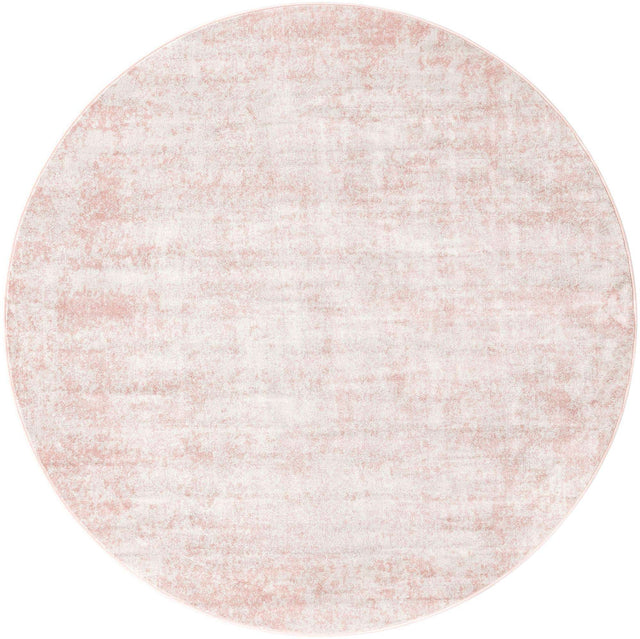 Carnation Pink 7' 1 x 7' 1 Eos Round Area Rug 100% Polypropylene Stain Resistant Carpet With Cotton Backing Marbled Design for Living, Dining Room, Office for Sale at Rug Engine