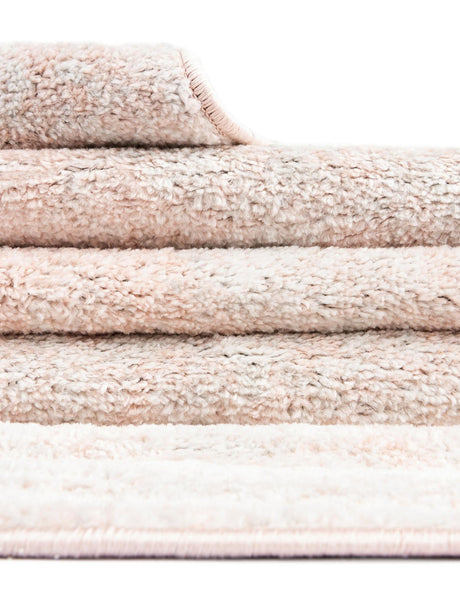 Carnation Pink 6' 1 x 9' Eos Rectangle Area Rug 100% Polypropylene Stain Resistant Carpet With Cotton Backing Marbled Design for Living, Dining Room, Office for Sale at Rug Engine