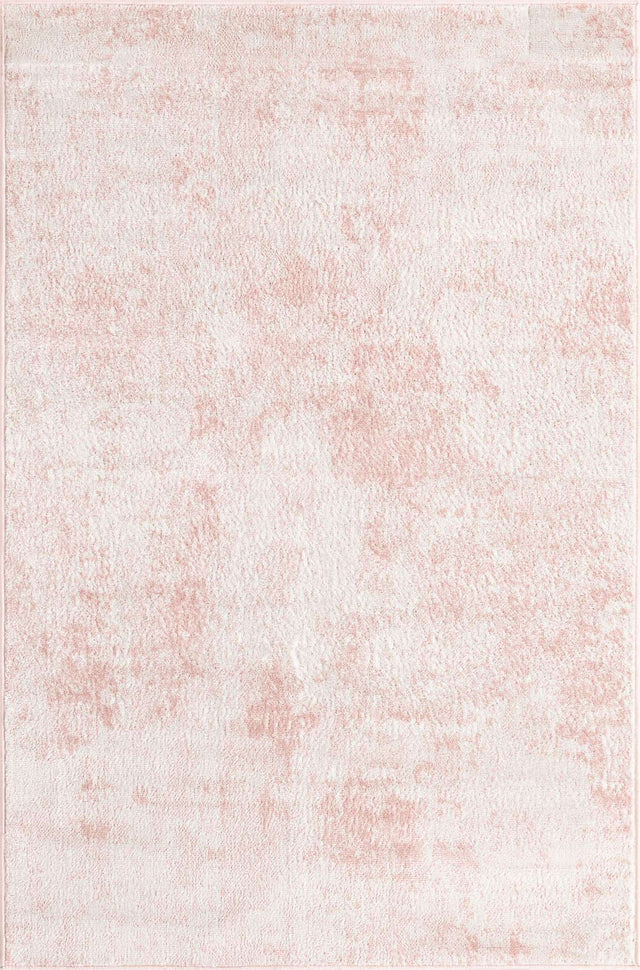 Carnation Pink 4' 1 x 6' 1 Eos Rectangle Area Rug 100% Polypropylene Stain Resistant Carpet With Cotton Backing Marbled Design for Living, Dining Room, Office for Sale at Rug Engine