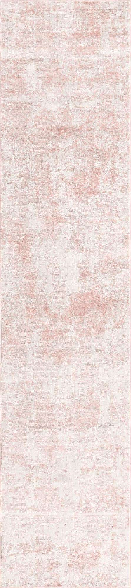 Carnation Pink 2' 7 x 12' Eos Runner Area Rug 100% Polypropylene Stain Resistant Carpet With Cotton Backing Marbled Design for Living, Dining Room, Office for Sale at Rug Engine