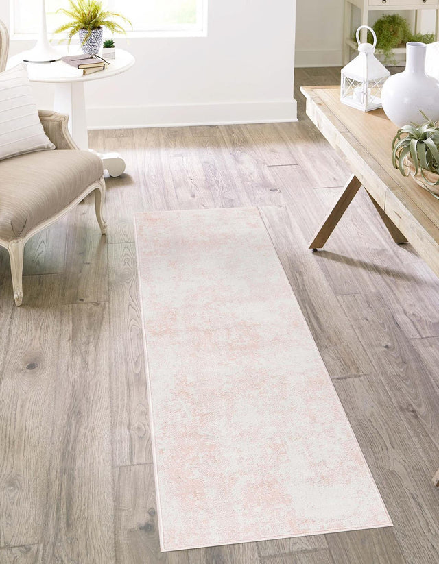 Carnation Pink 2' x 8' Eos Runner Area Rug 100% Polypropylene Stain Resistant Carpet With Cotton Backing Marbled Design for Living, Dining Room, Office for Sale at Rug Engine
