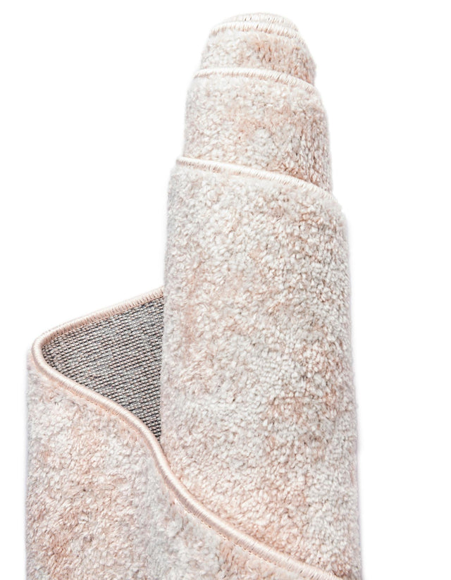 Carnation Pink 2' 7 x 14' 1 Eos Runner Area Rug 100% Polypropylene Stain Resistant Carpet With Cotton Backing Marbled Design for Living, Dining Room, Office for Sale at Rug Engine