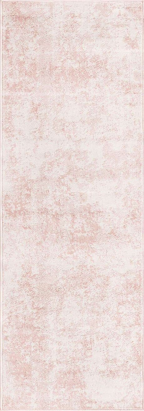 Carnation Pink 2' x 6' Eos Runner Area Rug 100% Polypropylene Stain Resistant Carpet With Cotton Backing Marbled Design for Living, Dining Room, Office for Sale at Rug Engine