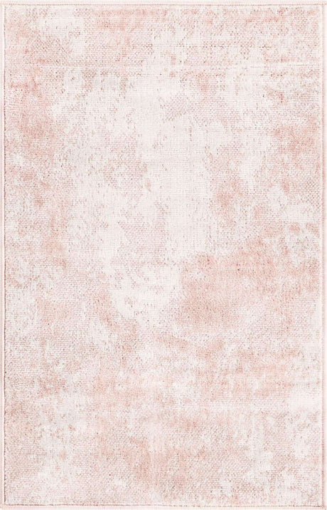 Carnation Pink 2' x 3' Eos Rectangle Area Rug 100% Polypropylene Stain Resistant Carpet With Cotton Backing Marbled Design for Living, Dining Room, Office for Sale at Rug Engine