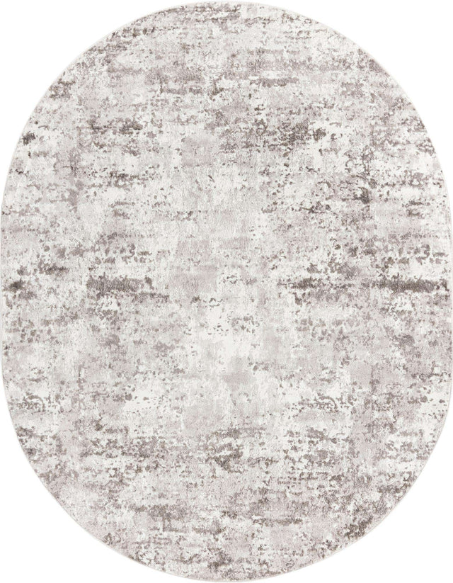 Stone Gray 7' 10 x 10' Eos Oval Area Rug 100% Polypropylene Stain Resistant Carpet With Cotton Backing Marbled Design for Living, Dining Room, Office for Sale at Rug Engine