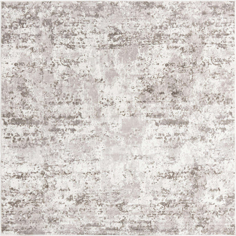 Stone Gray 7' 10 x 7' 10 Eos Square Area Rug 100% Polypropylene Stain Resistant Carpet With Cotton Backing Marbled Design for Living, Dining Room, Office for Sale at Rug Engine