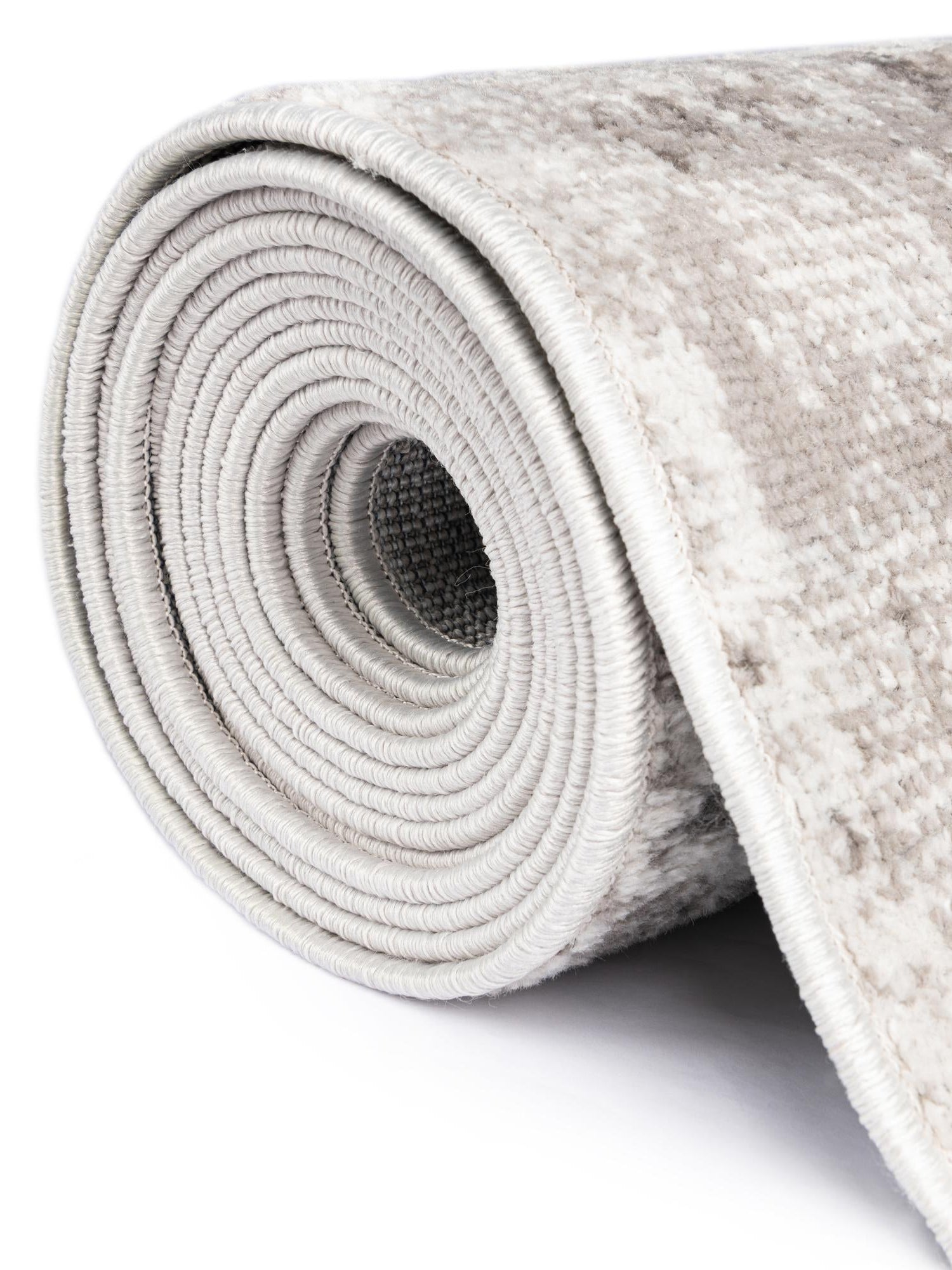 Stone Gray 7' 1 x 10' Eos Rectangle Area Rug 100% Polypropylene Stain Resistant Carpet With Cotton Backing Marbled Design for Living, Dining Room, Office for Sale at Rug Engine