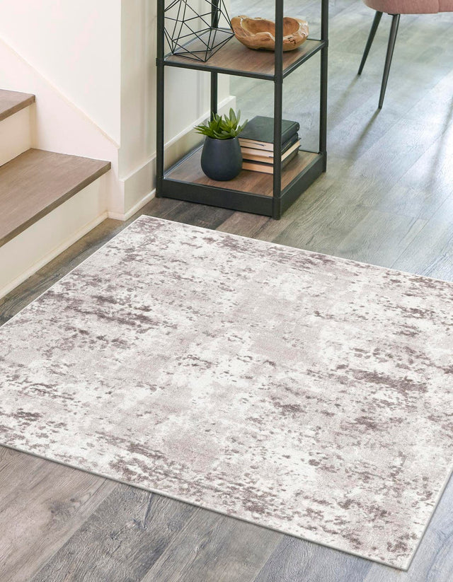Stone Gray 7' 10 x 7' 10 Eos Square Area Rug 100% Polypropylene Stain Resistant Carpet With Cotton Backing Marbled Design for Living, Dining Room, Office for Sale at Rug Engine