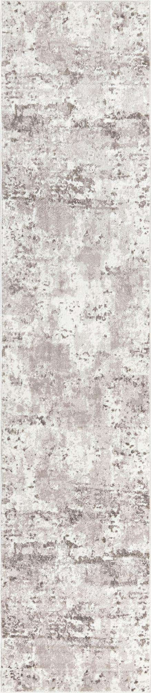 Stone Gray 2' 7 x 12' Eos Runner Area Rug 100% Polypropylene Stain Resistant Carpet With Cotton Backing Marbled Design for Living, Dining Room, Office for Sale at Rug Engine