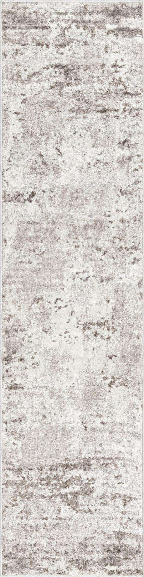 Stone Gray 2' x 8' Eos Runner Area Rug 100% Polypropylene Stain Resistant Carpet With Cotton Backing Marbled Design for Living, Dining Room, Office for Sale at Rug Engine